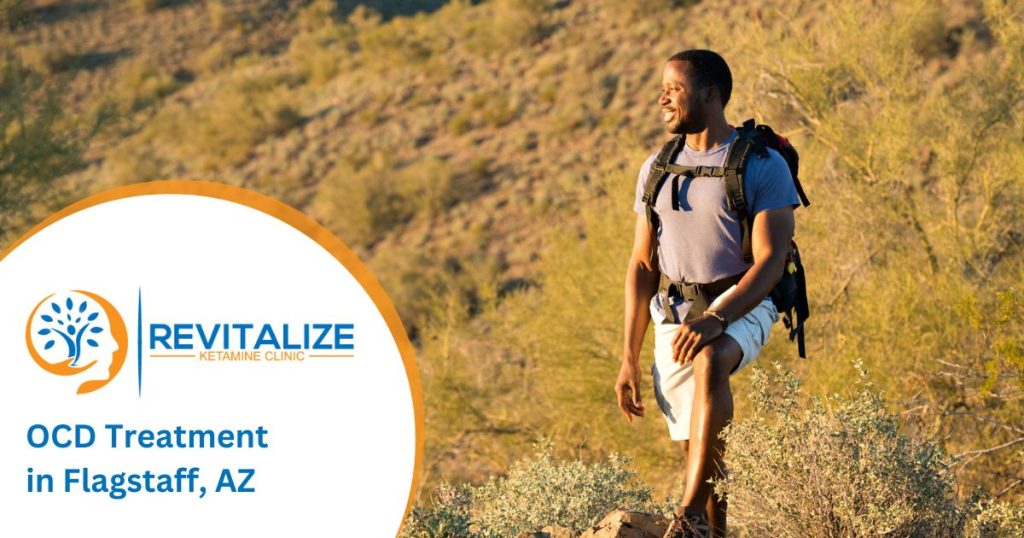 Man relaxing after ketamine for ocd treatment in flagstaff, az, at revitalize ketamine clinic.